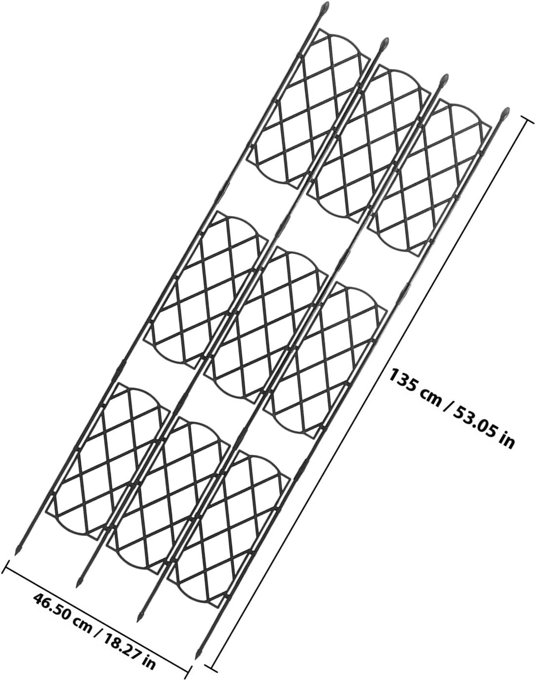 Angoily Steel Garden Trellis Climbing Frame Plant Support Rack for Outdoor Indoor Vines Flowers Vegetables Reusable Metal Plant Stand for Garden Supplies