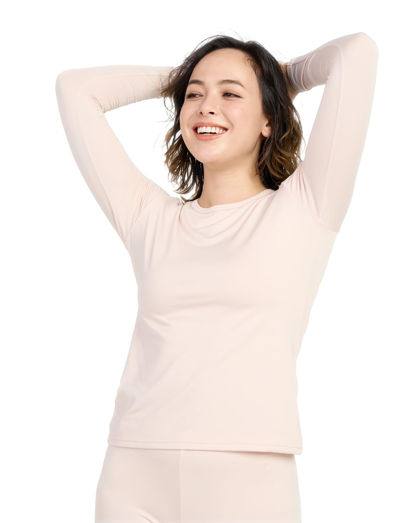 LAPASA Pacco da 2 o 1 Maglia Termica Donna Manica Lunga Fodera in Micro Pile - Pigiama Abbigliamento Intimo Canottiera Calda Elegante Elastica Traspirante Sportiva L15/L39/L42