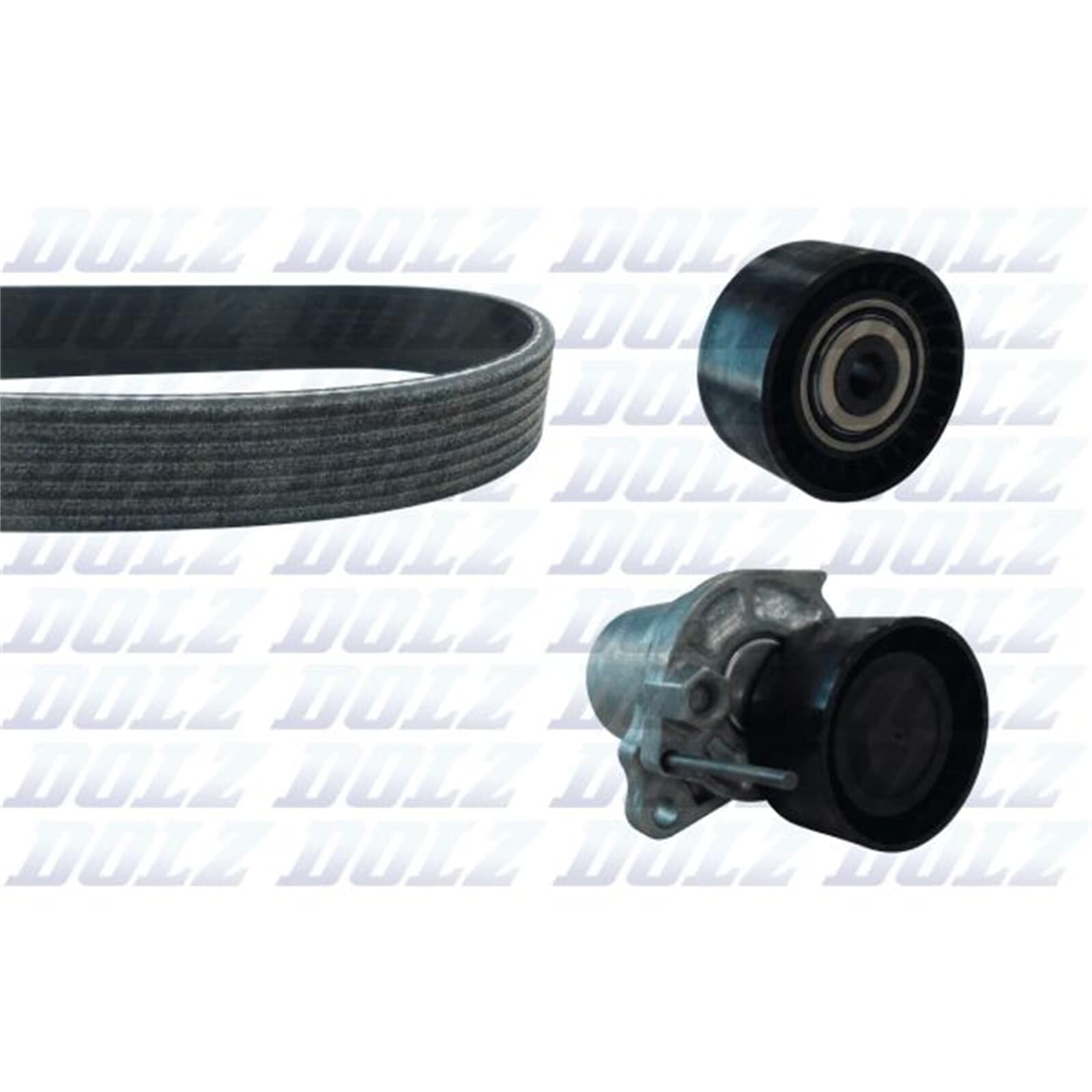 DOLZ Jeu de courroies trapézoïdales à nervures SKD200A Compatible avec RENAULT Megane 3 3/5 portes BZ0/1 Scénic 3 JZ0/1 Megane 3 Coupé DZ, DZ0/1, NISSAN Qashqai/Qashqai +2 I J10, NJ10