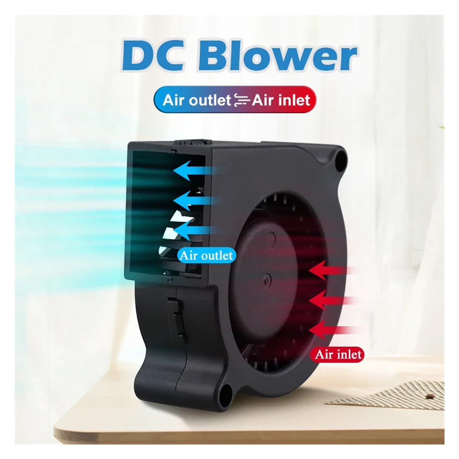 2 sztuk/partia 5020 dmuchawa DC 5V 12V 24V odśrodkowy wentylator turbinowy 2Pin(24V Dual Ball 2PIN)