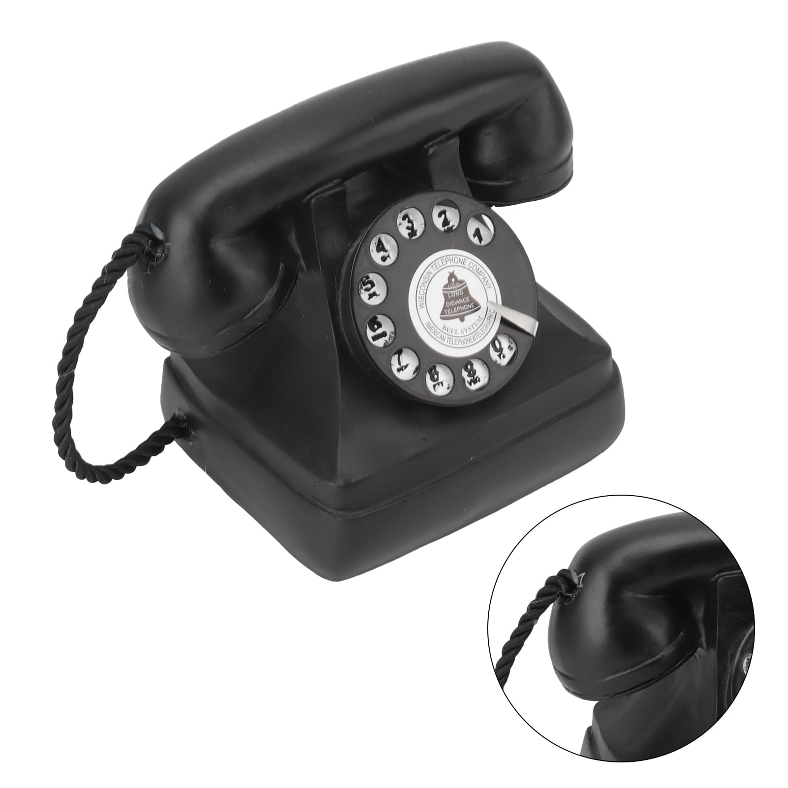 Telefon Mit Wählscheibe, Europäisches Wählscheibentelefon, Wählscheibentelefon Festnetztelefon Retro Vintage-Telefon-Requisite für Home-Office-Schreibtisch-Speakeasy-Dekoration