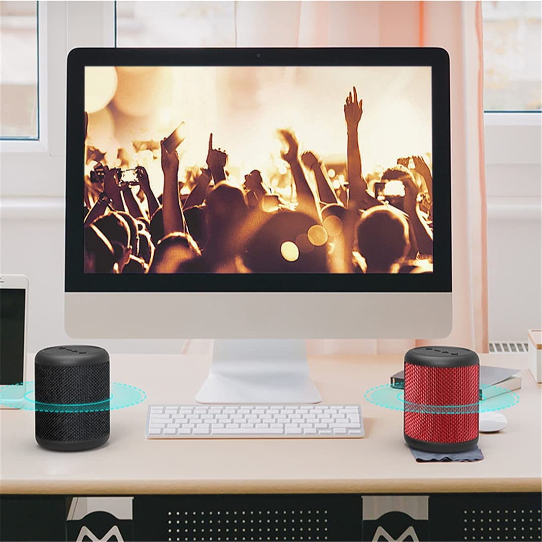 Altoparlante Bluetooth, Altoparlanti Wireless Portatili, Altoparlante Wireless Impermeabile IPX6, Stereo Rumoroso, Bassi in Piena Espansione, 24 Ore di Gioco per Casa, Festa