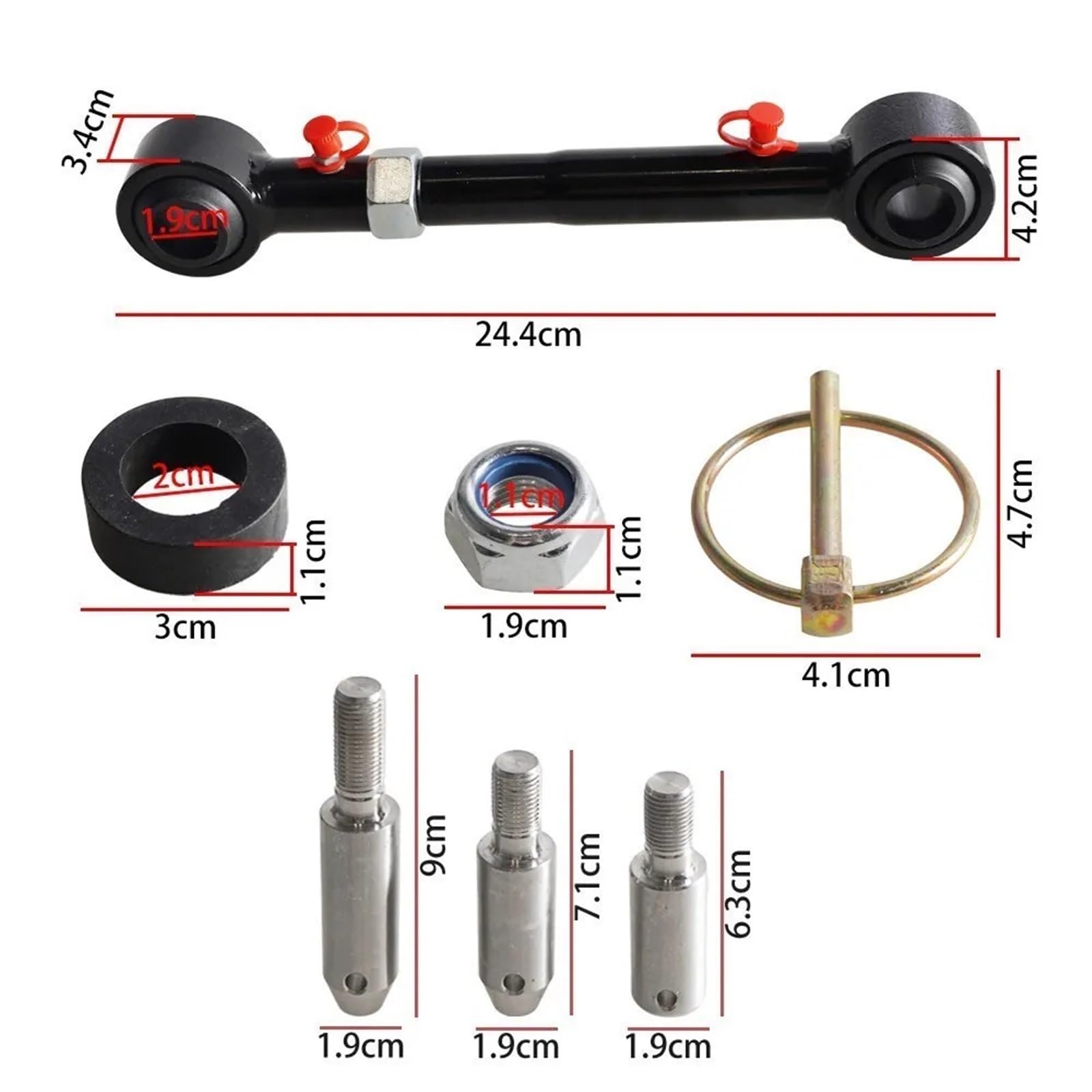 Biellette barra stabilizzatrice Adatto per Jeep Wrangler JK JKS 2/4 porte 2007-2018 Auto PRC-1010A Sollevatori regolabili Collegamenti per barre stabilizzatrici anteriori Disconnetti