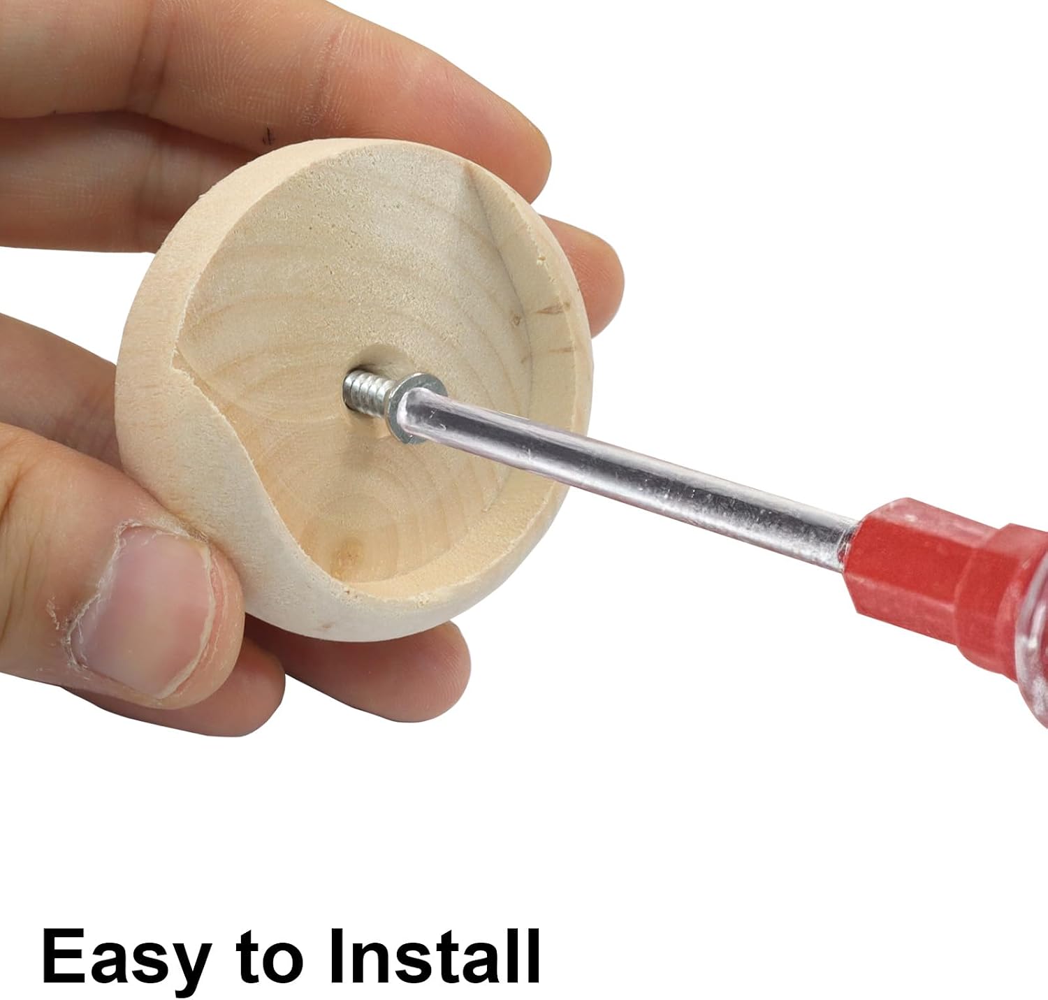 2 Sets Wooden Closet Pole Socket