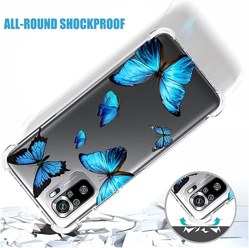 Miniatura 7 de Funda transparente compatible con Redmi Note 10 (4G)/Redmi Note 10S M2101K7BG para niñas y mujeres, bonita funda protectora de TPU suave a prueba de