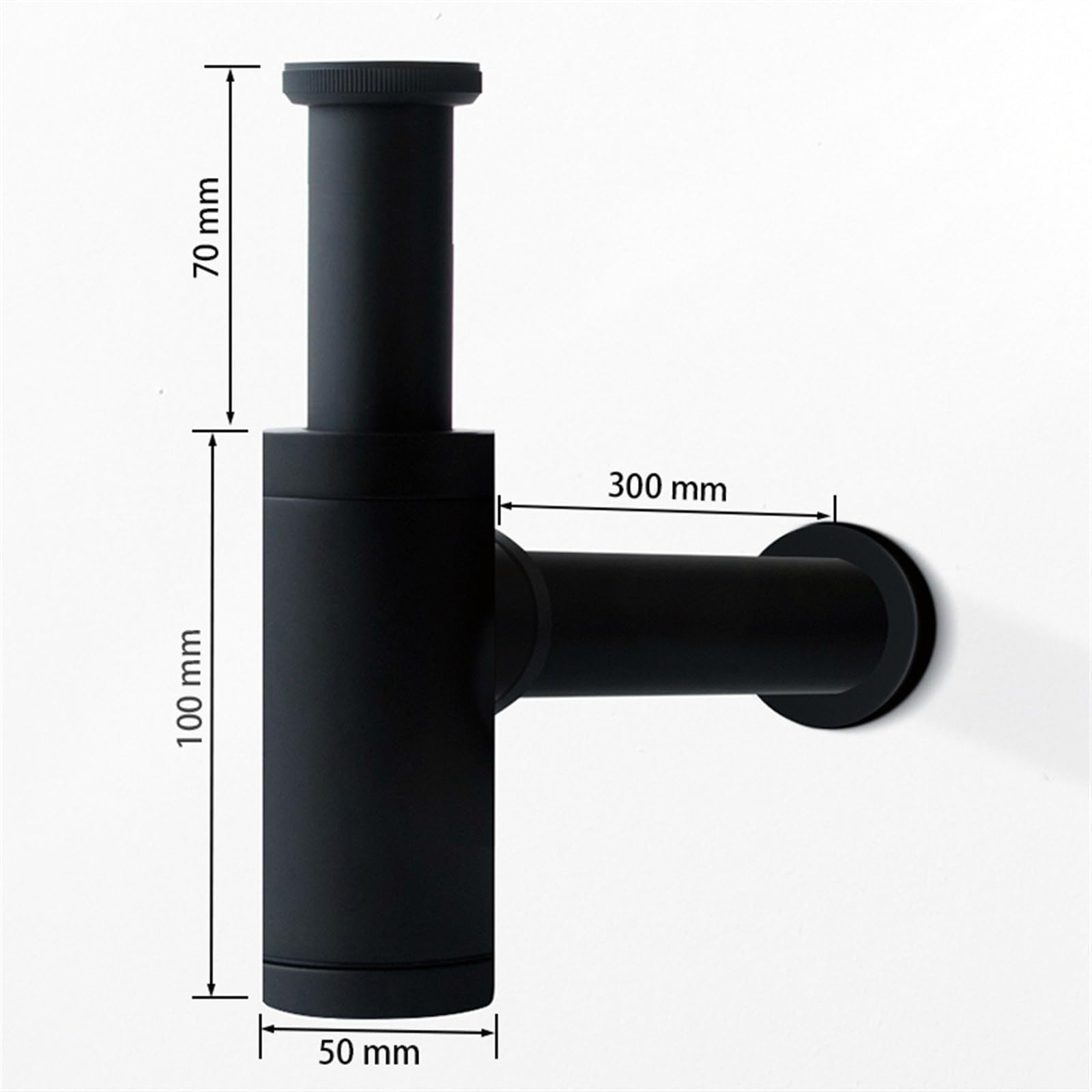 Sifón para Fregadero Conexión de Pared de desagüe de desagüe de Lavabo emergente for baño Trampas en P Tubo de desagüe Latón Negro Oro Rosa Oro Cromo.(Chrome)