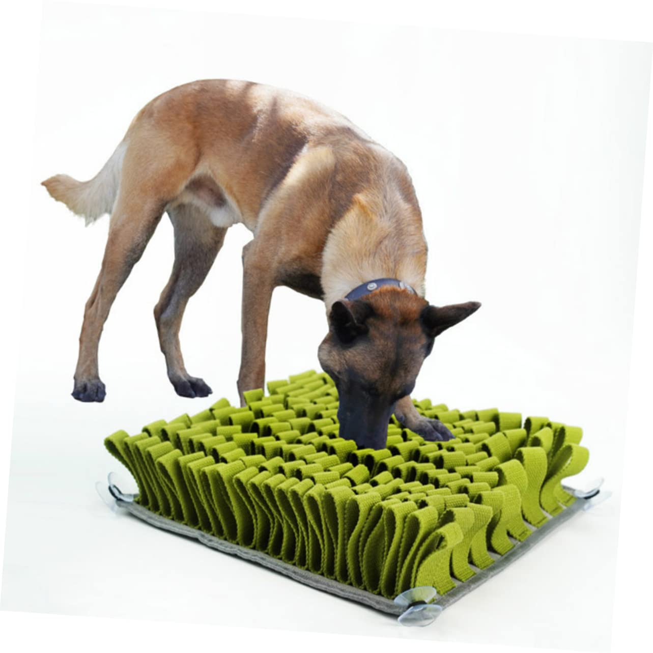 Tapis de Fouille Vert pour Mangeoire Lente Chien en Peluche