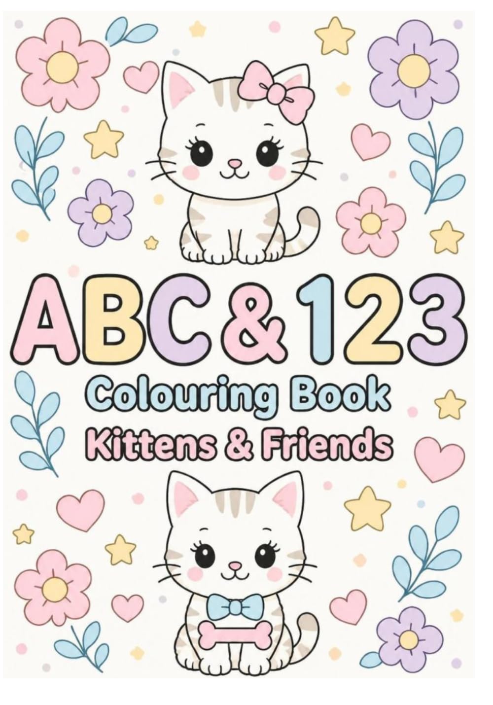 ABC & 123 Colouring Book - Kittens & Friends (Kawaii Colouring Books)