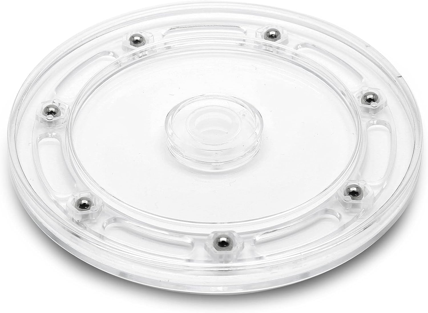 8 Inch 1Pcs Acrylic Turntable Organizer, Clear Rotating