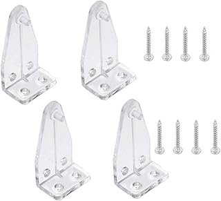 4pcs Hold Down Bracket for 2" Blinds Bottom Rail Hold Clips Clear Plastic with Install Screws