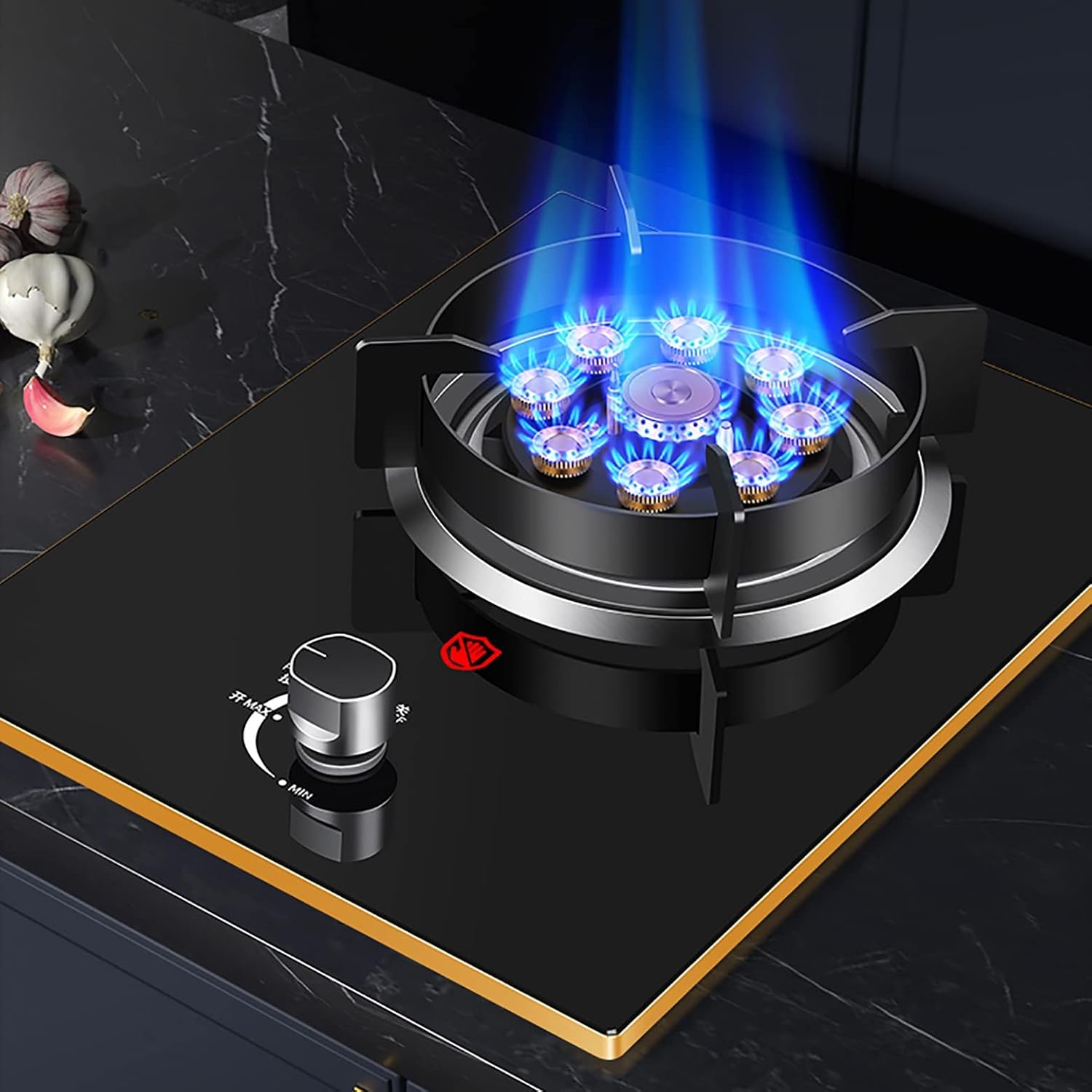 Burners Gas Hob gas hob Built-in Stove 5.2KW Ine-Cavity Brass Burner For LPG/NG, With Automatic Flameout Protection And Pulse Ignition(A,LPG)