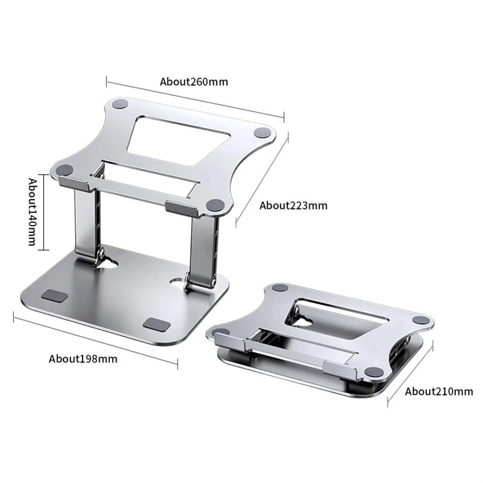 Supporto per Laptop per scrivania, Supporto for Laptop Supporto for Tablet e Telefono Supporto Regolabile in Lega di Alluminio for Laptop