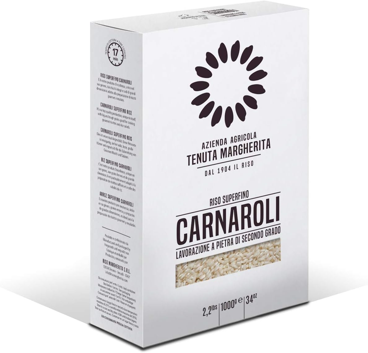 Tenuta Margherita Carnaroli Superfine Italian Rice Milled Stone Processed, 1Kg