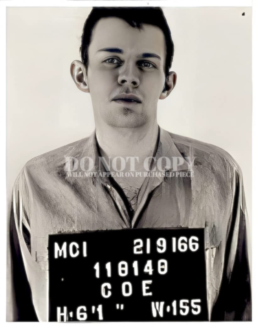 Mugshot David Allan Coe 1966 - Idée cadeau originale pour passionné de country et rock US