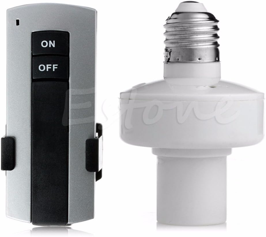 E27 Screw Te Control Light Lamp Bulb Holder Cap Socket Switch
