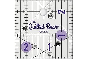 The Quilted Bear 2 1/2 Quilting Ruler: Precision for Patchwork & Sewing