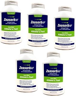 Zeasorb Antifungal Treatment, Athletes Foot Powder - 2.5 oz, Pack of 5