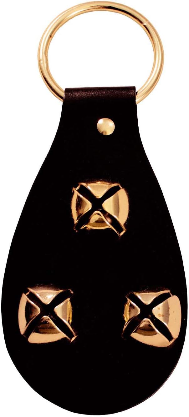 Tahoe Tack Fancy Holiday Brass Sleigh Bell Leather Door Hangers
