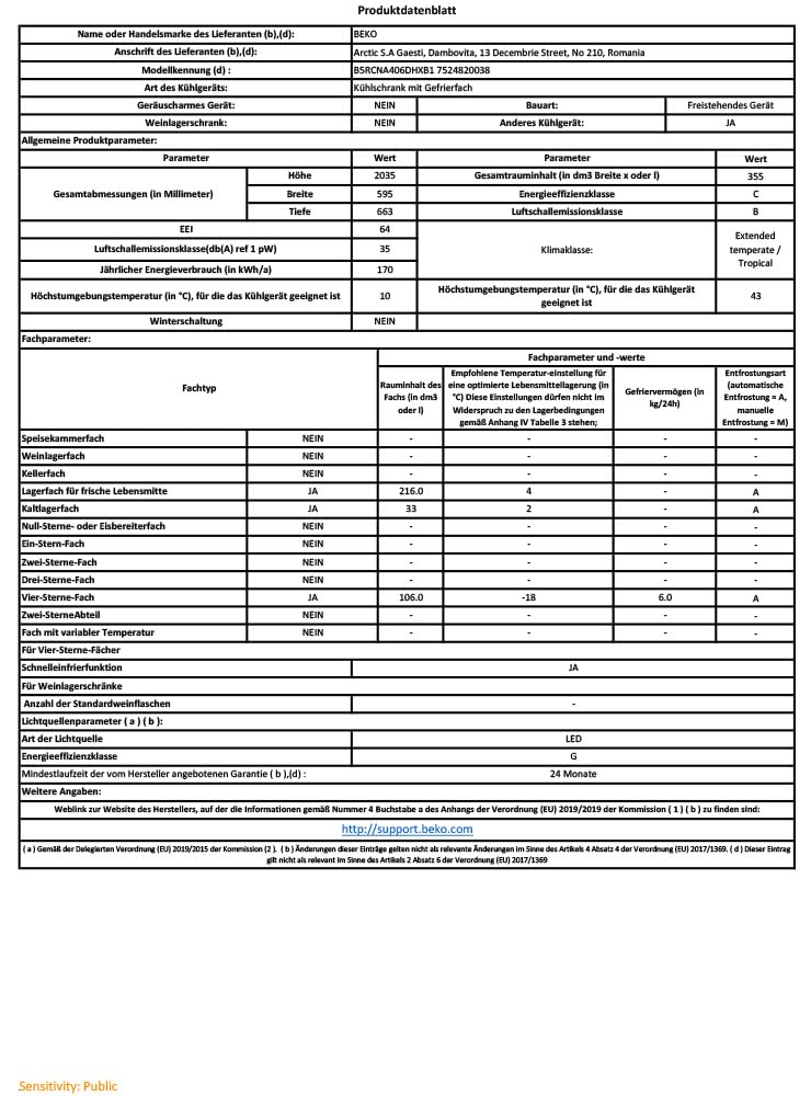 Beko B5RCNA406DHXB1 Kühl-/Gefrierkombination freistehend, 355 l Gesamtrauminhalt, 203,5 cm Höhe, No Frost & AeroFlow, Wasserspender mit Tank, ProSmart Inverter Kompressor, leise 35 dB, Edelstahl-Look