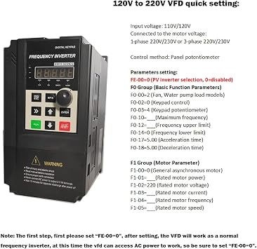 ATO 3hp VFD 110V Input 220V 3 Phase Output, 120V VFD Single Phase Output, Single Phase 110V/120V Input, 1-Phase or 3-Phase 220V-240V Output VFD, 3hp 2.2kw VFD for AC Motor Speed Control