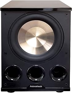BIC Acoustech Elite Series PL-300 12” Powered Subwoofer – 1400W with Tri-Tuned Ports and “BASS Boost” Feature for Room Shaking Bass Down to 15Hz