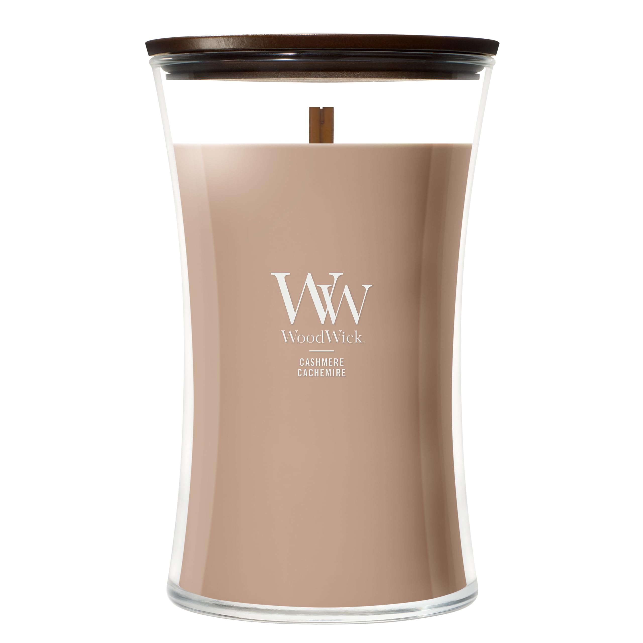 WoodWick Scented Candle | Large Hourglass Candle | Cashmere | Perfect Gifts for Women