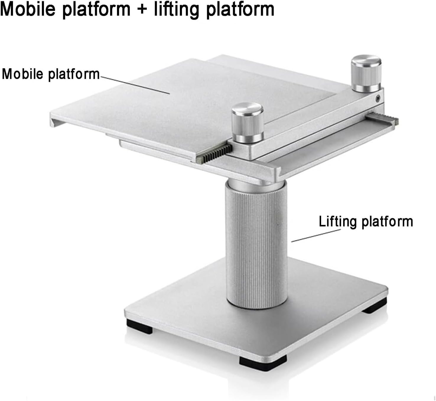 X-Y Gliding Table for Microscope, Manual Slide Stage, Axis Travel 40mm,Lift Travel 10 Mm, Vertical Raised Stand for Inspections and Micro Photography