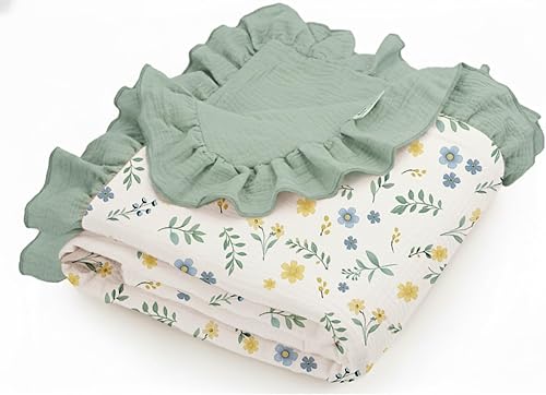 Miniatura 26 de meowcards Mantas de muselina para envolver al bebé, mantas unisex para bebés niños y niñas, grandes 47 x 47 pulgadas, mantas de recepción Boho