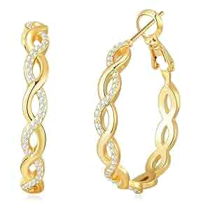 アクセサリー {a&r#} twist earrings(gold) Amazon.com: Gold Twist Hoop Earrings for Women Silver