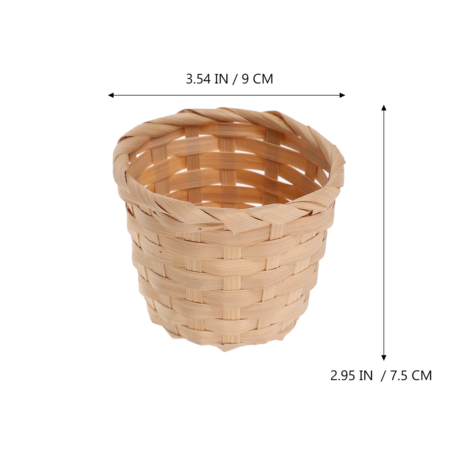 10 Pièces Mini Panier Fleurs Rotin Zerodeko - Petit Panier Osier Décoratif Pour Bureau, Plantes, Rangement