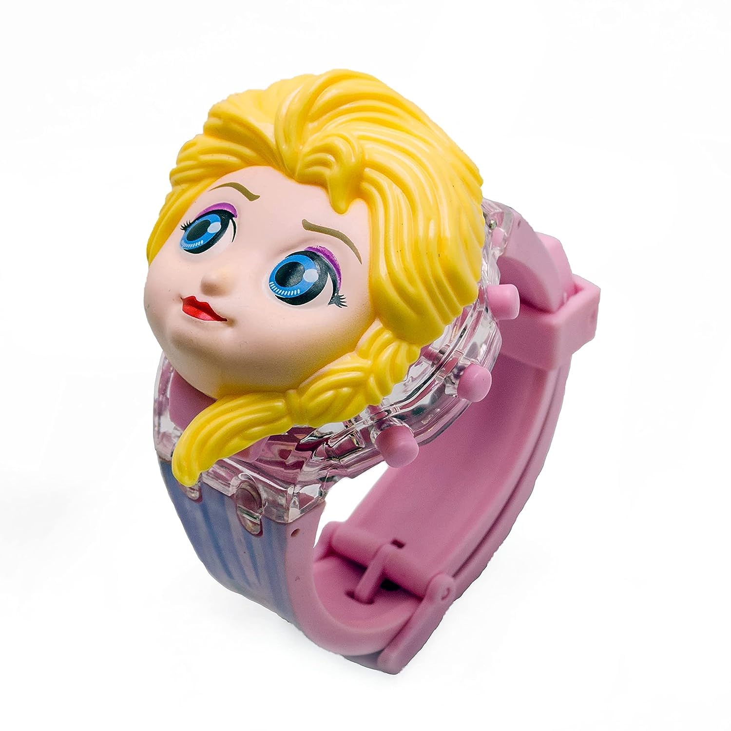 SARDAR JI TOY SHOPPlastic Sardarji Toy Shop Pink Frozen Princess Led Glowing Digital Watch For Girls With Music And Light.