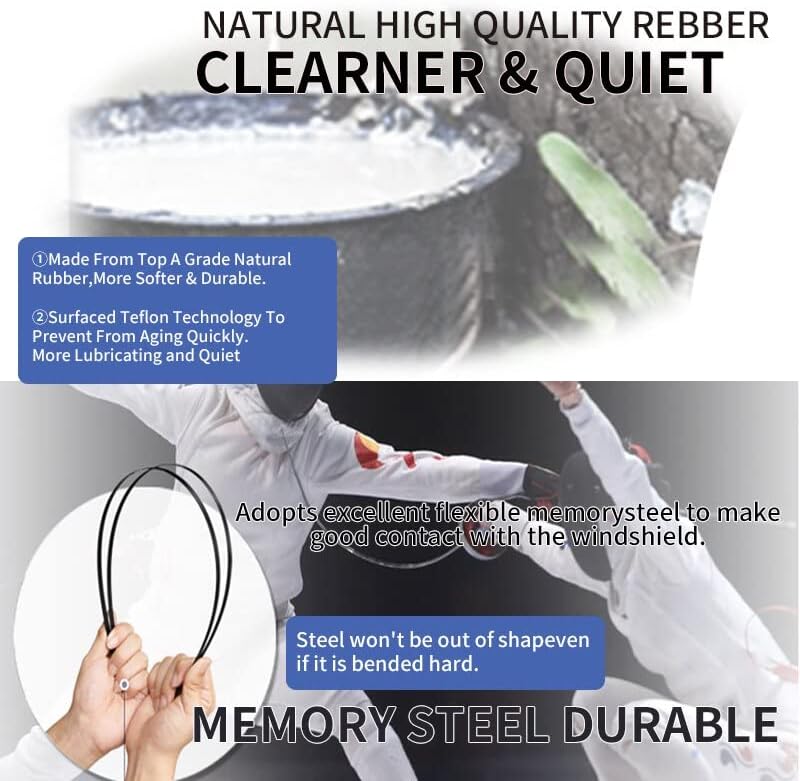 Miniatura 5 de Limpiaparabrisas delantero y trasero de vehículo para MG 6 MG6 XPower eMG6 PHEV MG6 Pro 2016-2023 Cortador de Windows, cepillos para parabrisas 2019