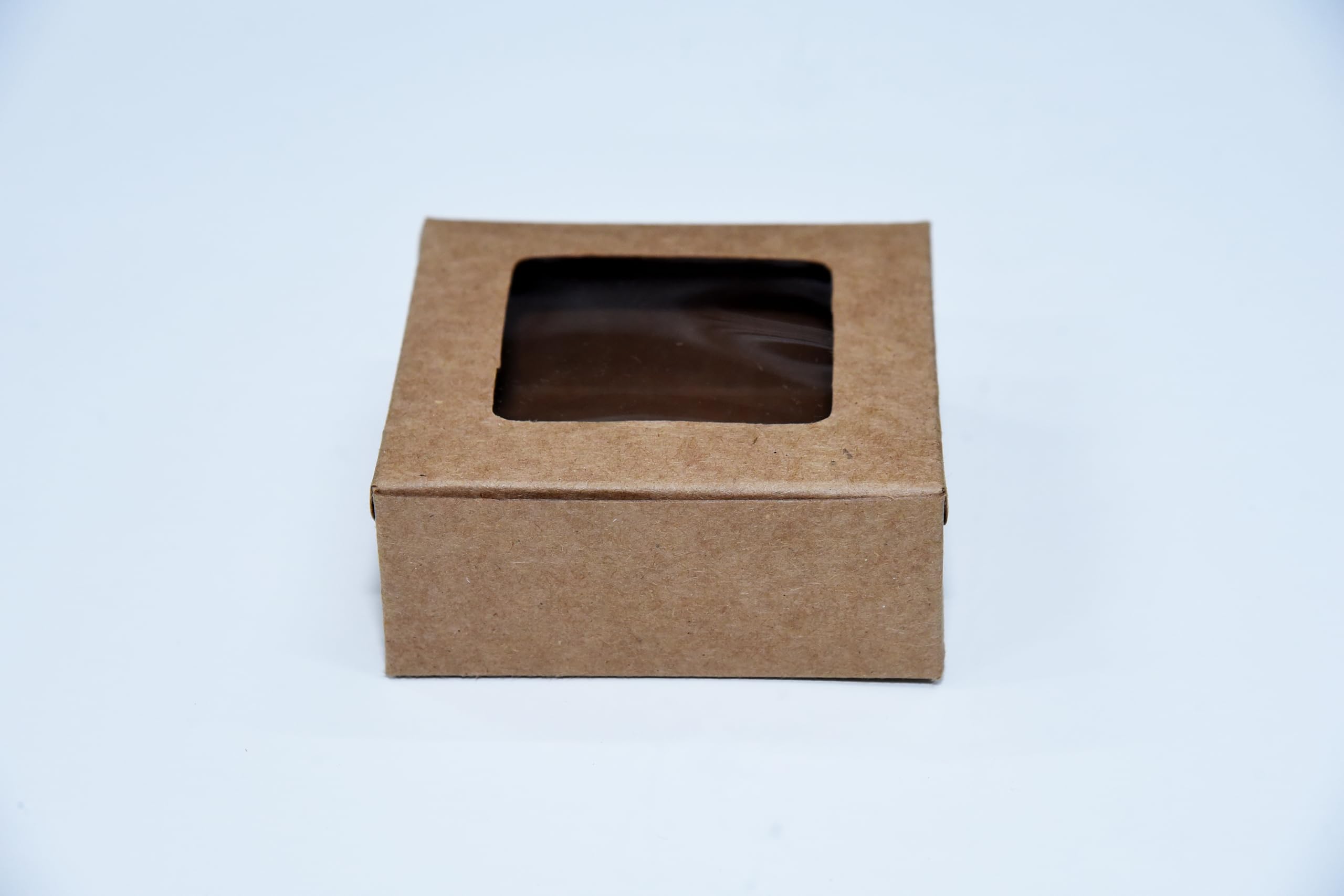 Pitaraa Junction Window Kraft Box (4x4x1.5 Inches) | Eco-Friendly Brown Packaging for Cookies, Chocolates & Gifts | Premium (Pack of 10 Piece) Boxes-image-35