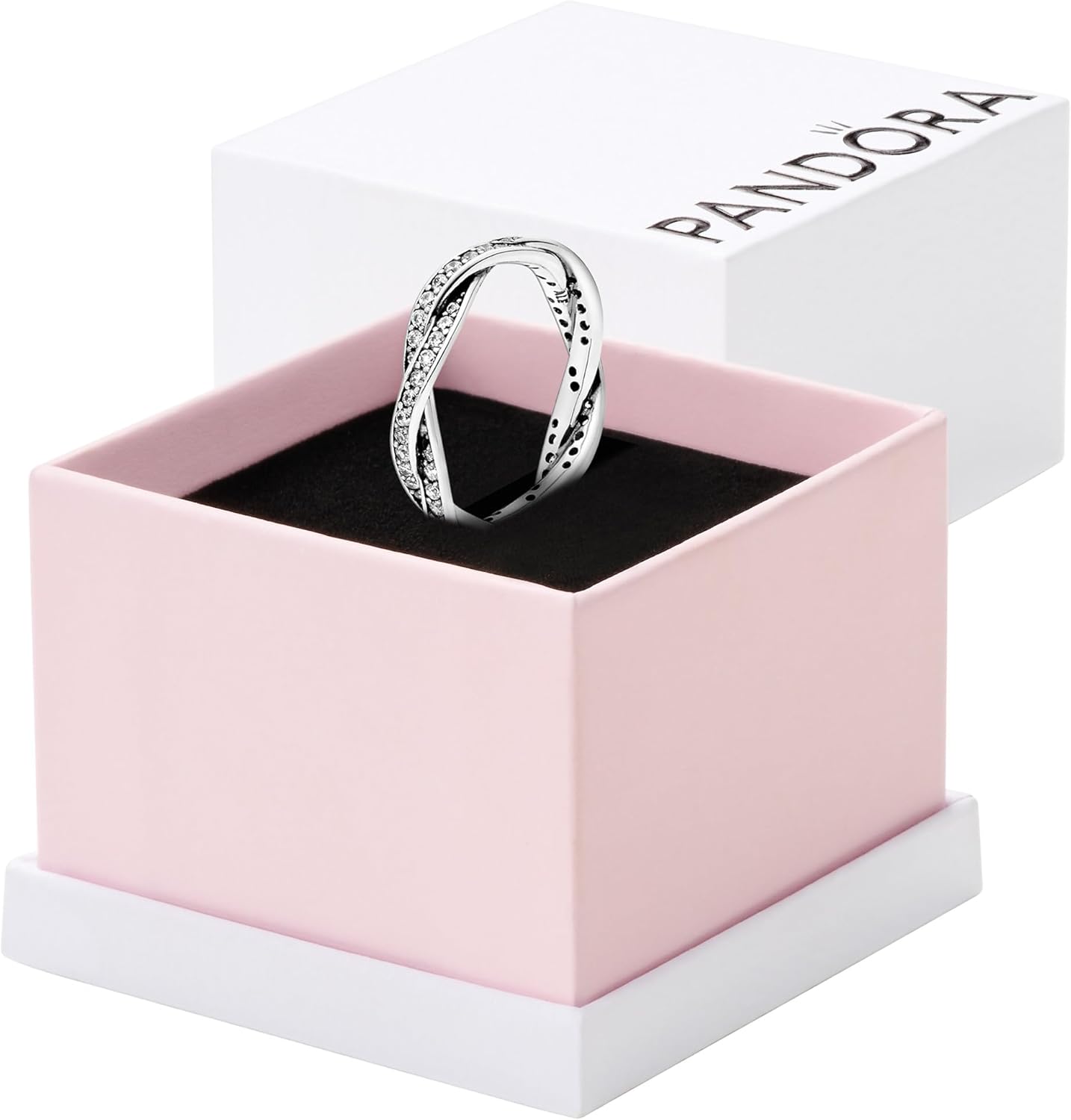 Pandora Sparkling Twisted Lines Ring Gift for Her Slovenia Ubuy