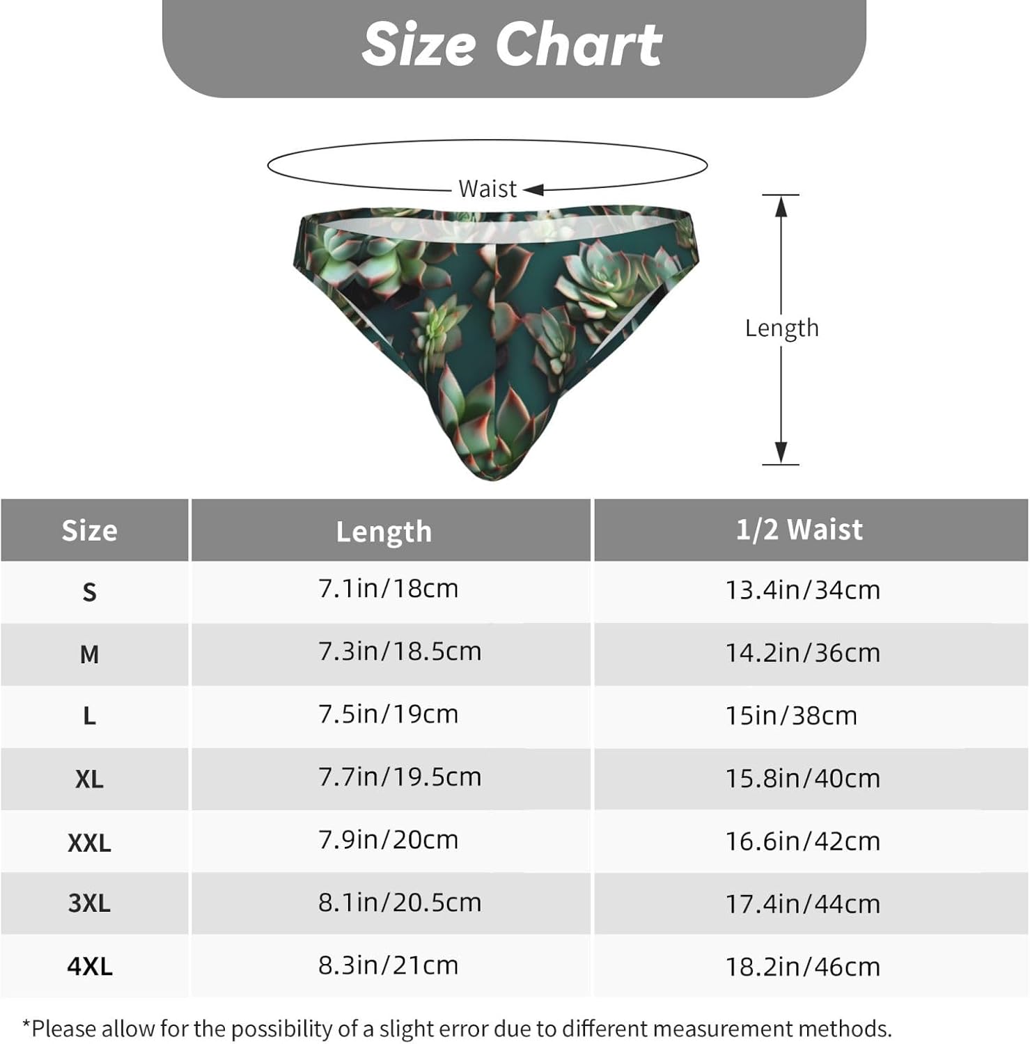 Many succulents Men's Bikini Underwear - Soft Breathable Elasticity Comfort for Everyday Wear