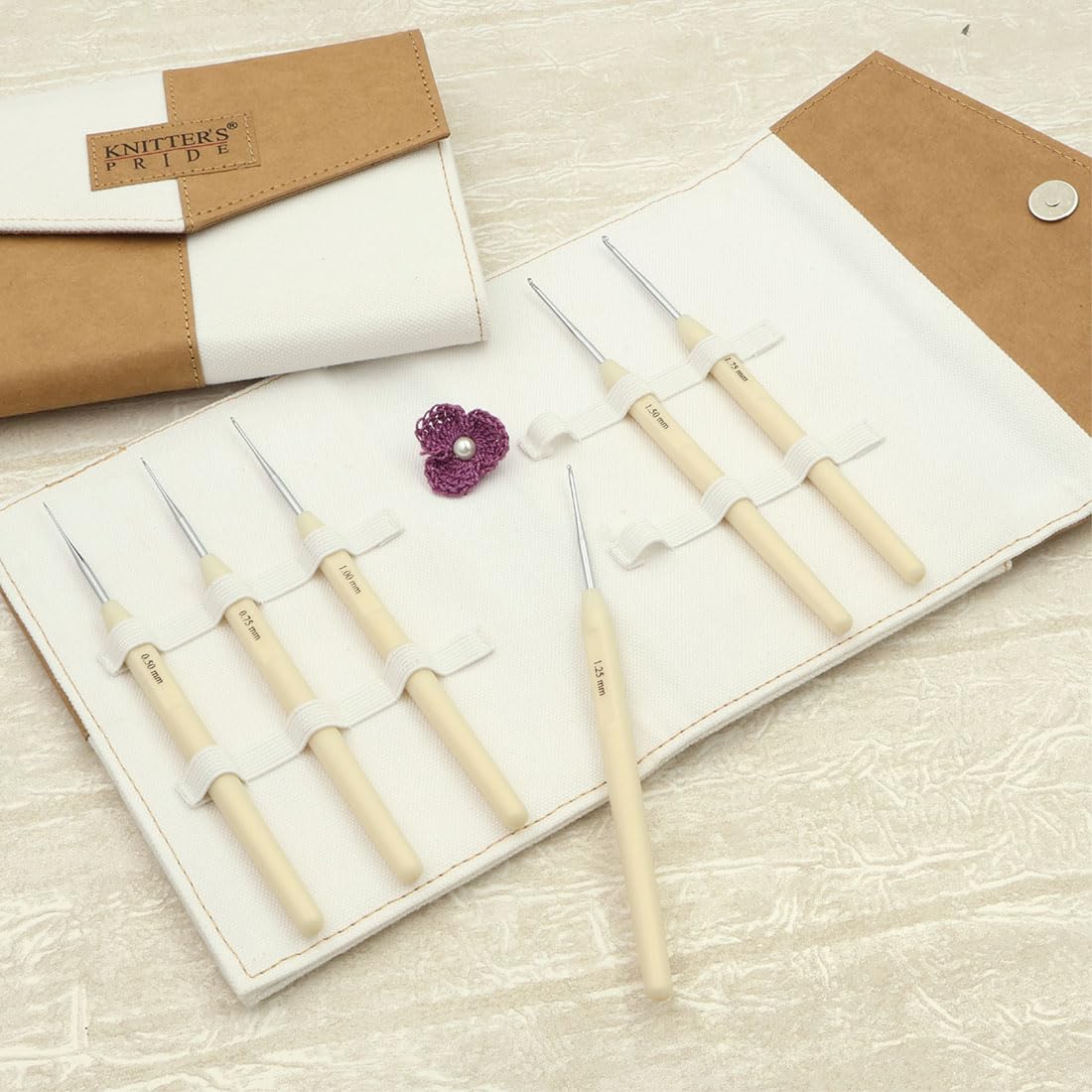 Set de Agujas de Ganchillo de Acero Pearl Knitter’s Pride