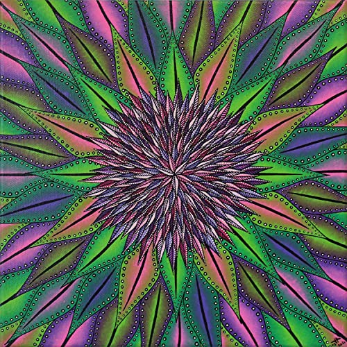 Tableau végétation florale rose 30x30 cm pour décoration murale