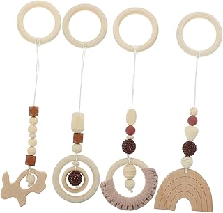 TOYANDONA 16 Peças Brinquedos De Rack De Ginástica Para Crianças Brinquedos De Ginástica Montessori Brinquedos Sensoriais Para Bebês Anéis De Dentição Brinquedos Para Quarto De Berçário