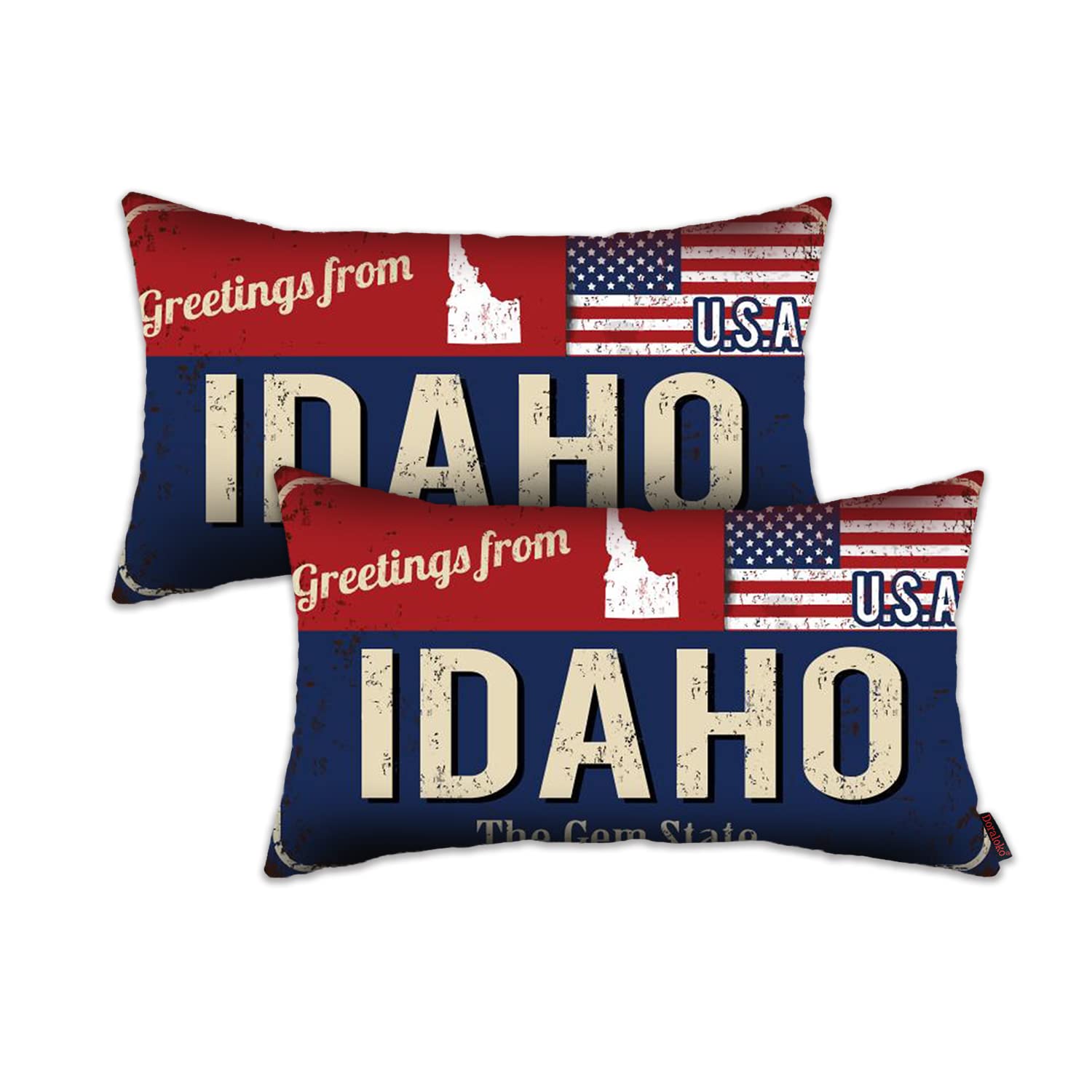 Doraloko Throw Pillow Cover 12x20 Set of 2