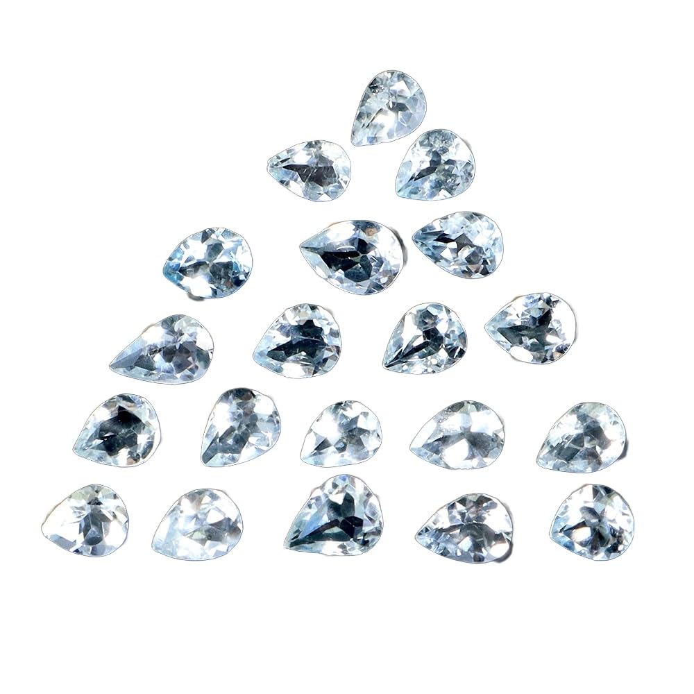 Akwamaryny kamienie naturalne 20 sztuk IF-VVS 4.2ct