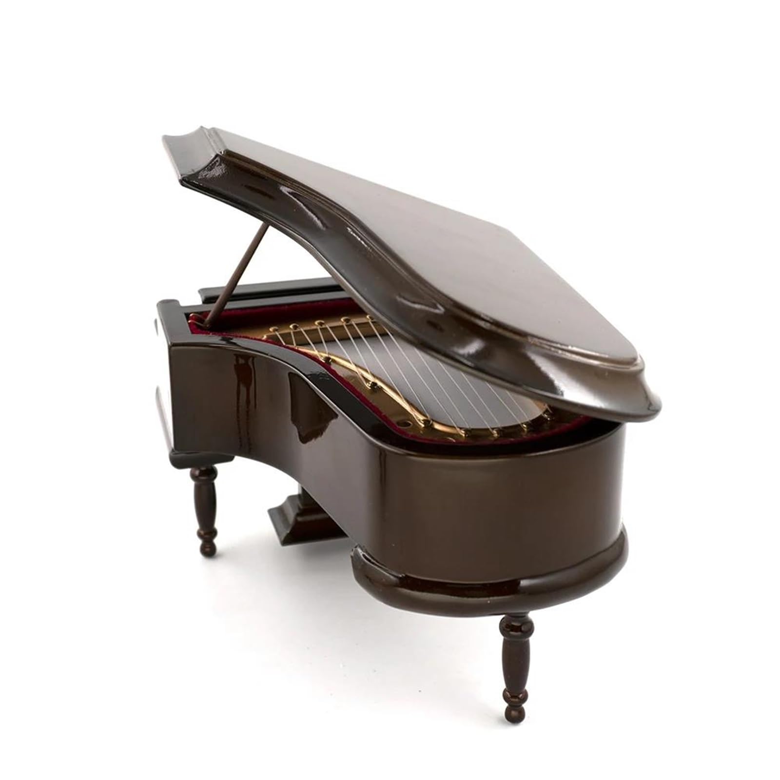 ornamenti per strumenti musicali Modello Di Pianoforte A Coda In Miniatura In Legno Con Sgabello Mini Accessori Per Strumenti Musicali (Size : 14x11x13cm)