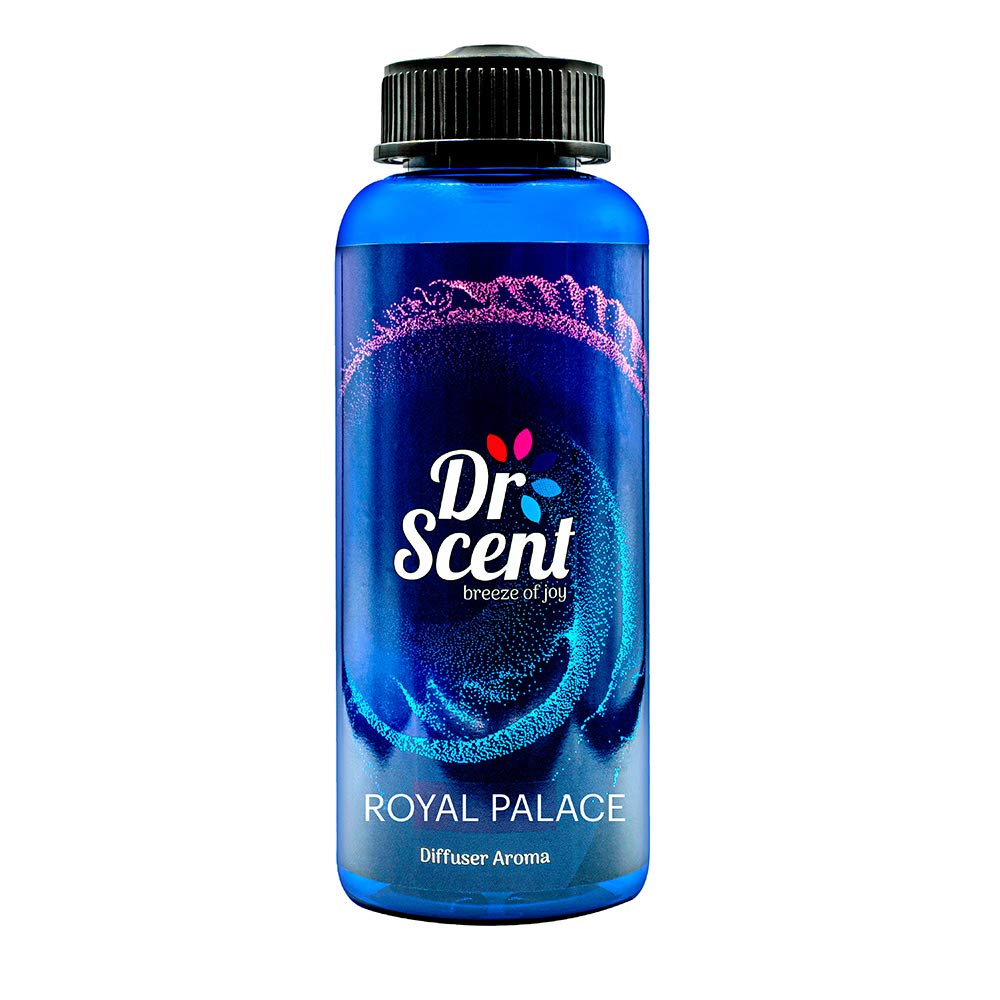 Diffuser Aroma Oil - Royal Palace | Feel the lavish notes of Cashmere, with fruity notes of Brazil Orange and Coconut, finishing with soft notes of Amber. | Made with Organic Ingredients | Ideal for Offices, Homes, Hotels & Spas by Dr Scent - 500ml (Royal Palace)