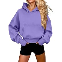 Womens Oversized Hoodies Pullover Drop Shoulder Long Sleeve Casual Baggy Soft Sweatshirt with Pockets