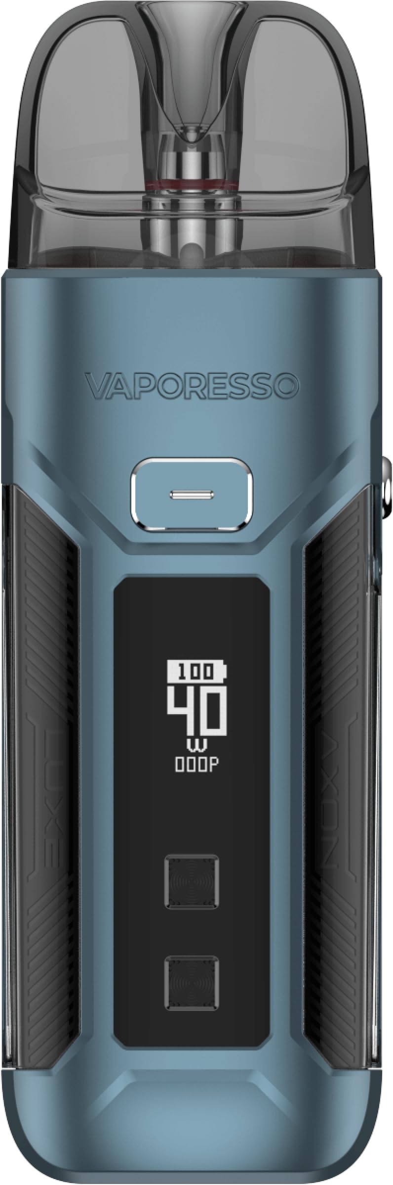 TVDC Luxe-X Pro Kit for Vaporesso, E-Cigarettes, Adjustable Wattage and Airflow, Battery Capacity 1500mAh, Charging Type-C, 2ml Cartridge No Nicotine (Blue)