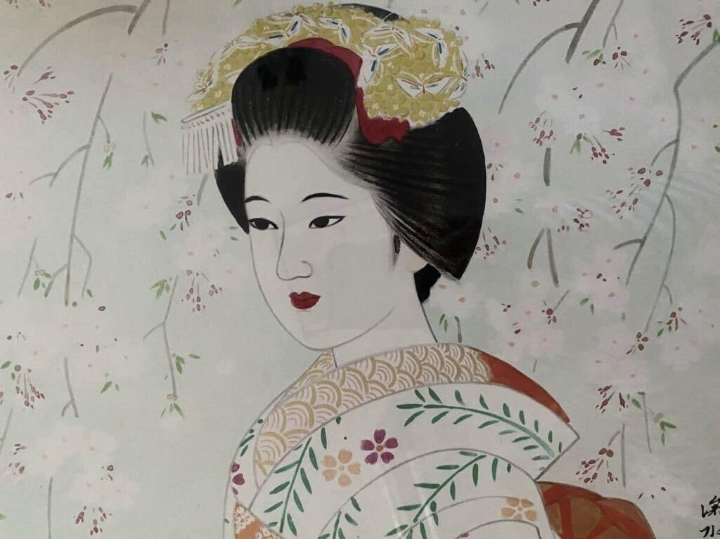 Amazon.co.jp: 伊東深水 伊東正一 花と舞妓 複製絵画 大日本絵画巧芸