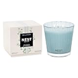 NEST New York Scented 3-Wick Candle, Driftwood & Chamomile - 21.2 oz - Up to 100-Hour Burn Time - Reusable Glass Vessel