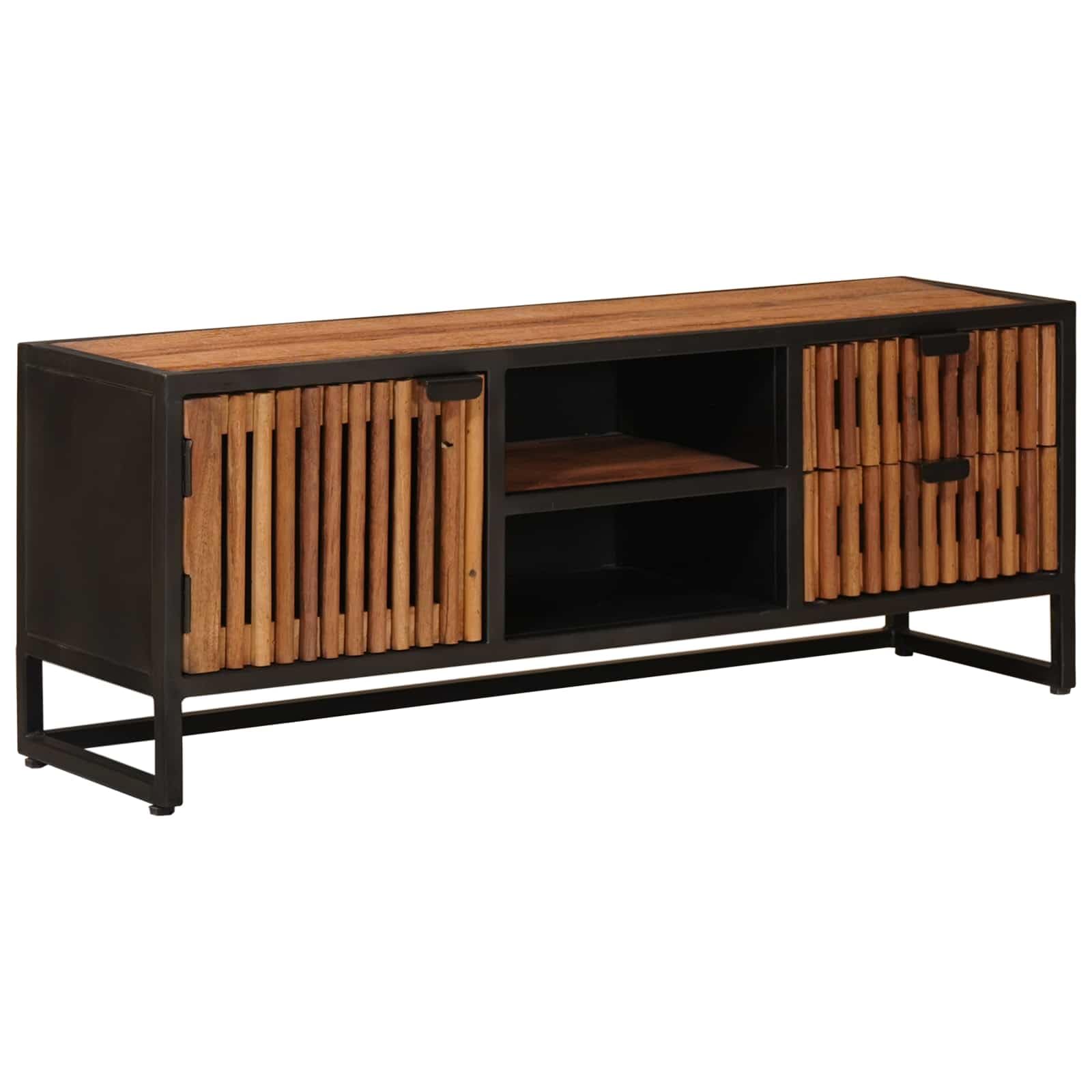 Hothingwell Mueble de TV con Cajón, Madera de Mango, 105 cm | Almacenamiento Multiusos, Estante para Interior, Ensamblaje Sencillo, Diseño Resistente