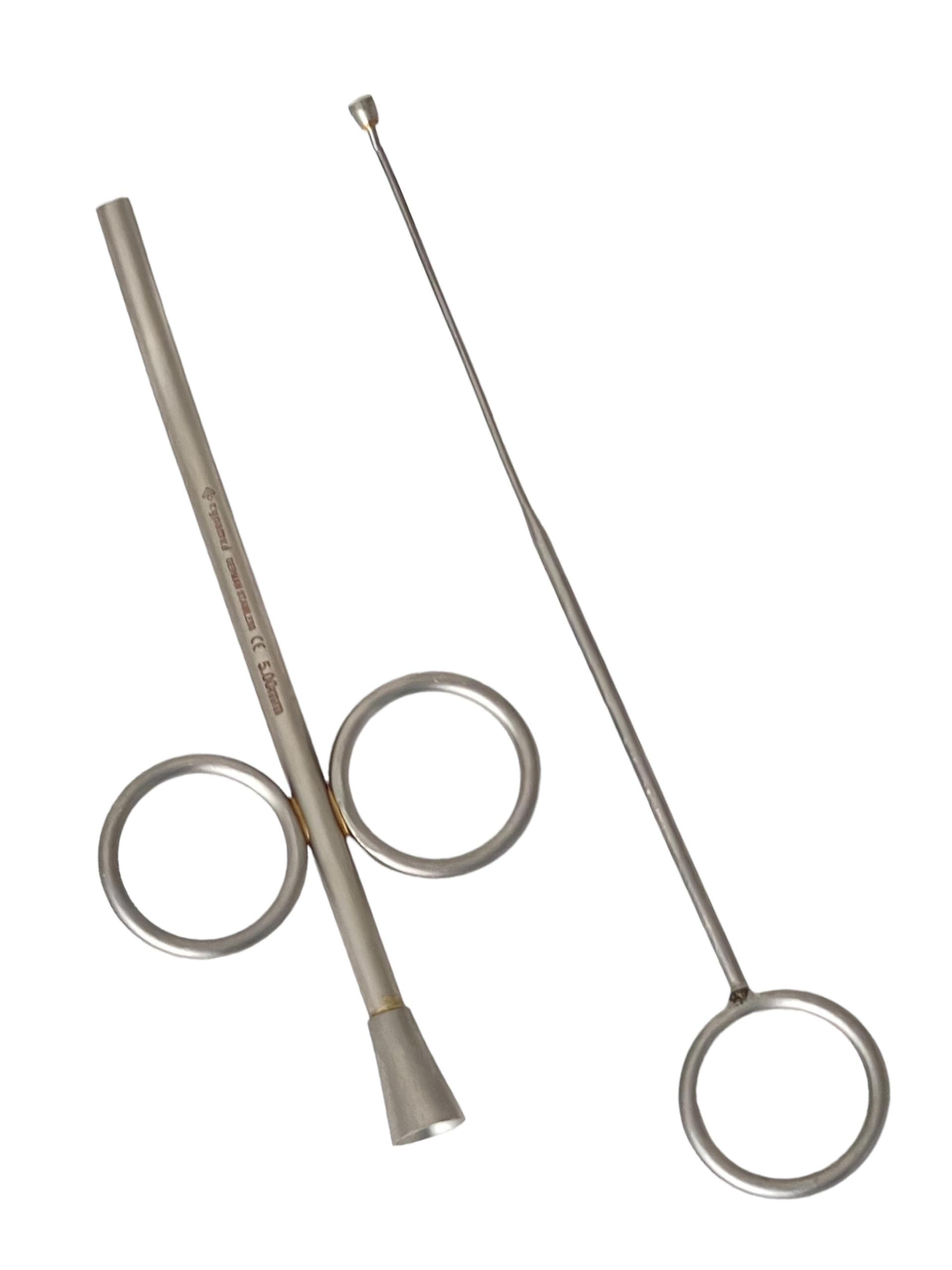 1 EA Bone Grafting Dental Syringes 5mm Triple Finger Ring, Curved, Sinus Lift Implant Syringe - Oral Dental Instruments