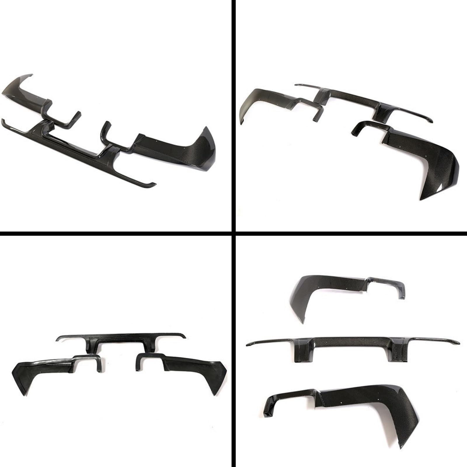 Dyfuzor tylnego zderzaka z włókna węglowego Spoiler kompatybilny z Mercedes Benz V klasa V250 Vito W447 dyfuzor tylnego zderzaka osłona ochronna (Color : Carbon fiber)
