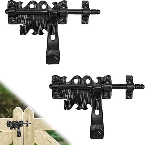 Miniatura 10 de Paquete de 4 pernos de barril universales de hierro forjado a mano de 9 pulgadas  Serie Hacienda de Borderland Rustic Hardware  Acabado negro  para